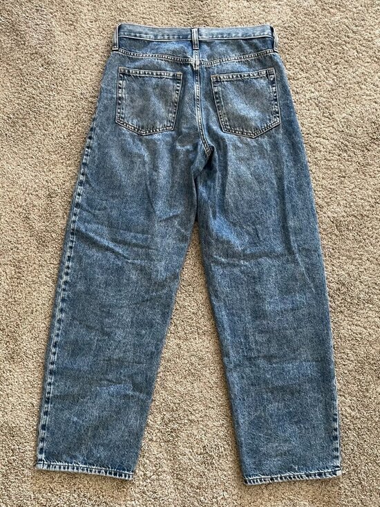 HIGH RISE CROSSOVER BARREL JEANS - GAP SIZE 28/6R - Picture 3 of 5